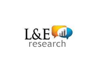 L & E Research logo